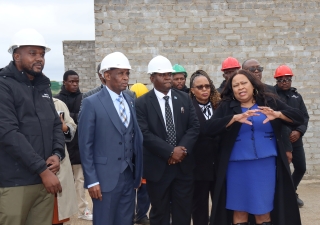 Hon. Prince Maele appreciating new developments at DDT College