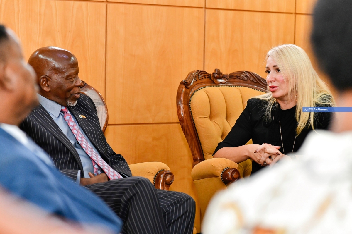 The acting speaker receives the ambassador of Ukraine to Botswana