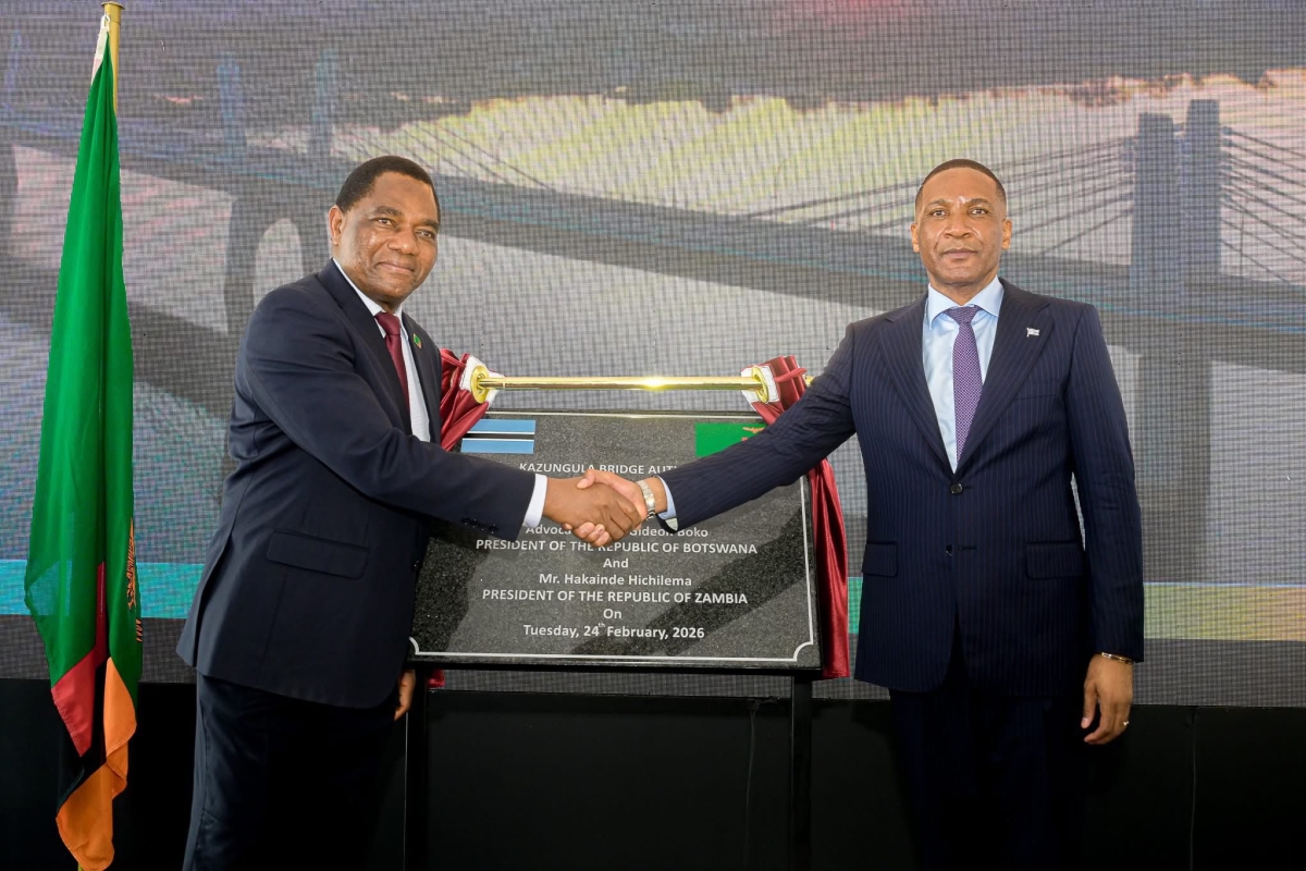 President Duma Boko and President Hakainde Hichilema of Zambia